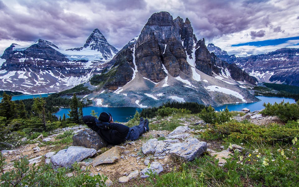 chilling at assiniboine provincial park canada